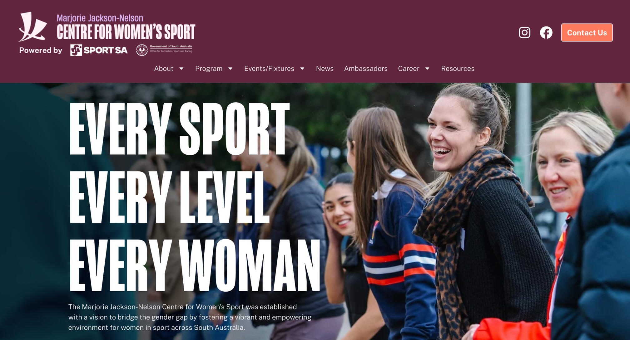 Centre for Women's Sport Website